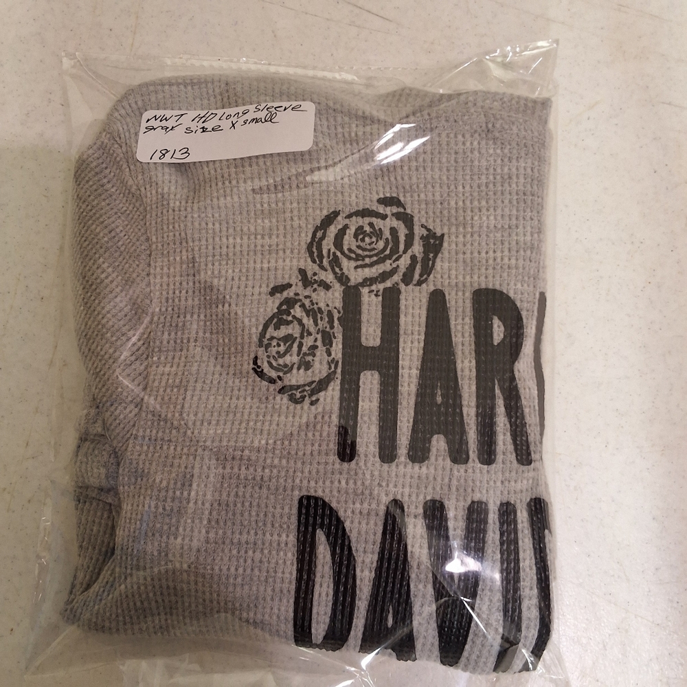 NWT Women's HARLEY DAVIDSON Gray Long Sleeve Top - Picture 16 of 16
